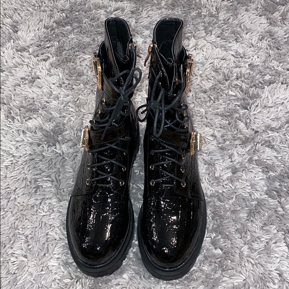 crocodile combat boots